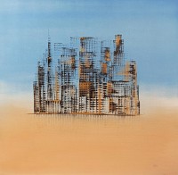 Irtiza Kazmi, 30 x 30 inches, Acrylics on Canvas, Landscape Painting, AC-IRTK-067